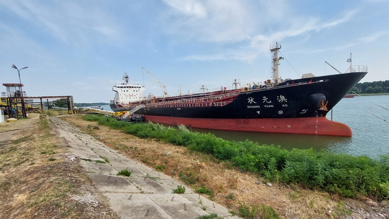 Tanker at Braila port