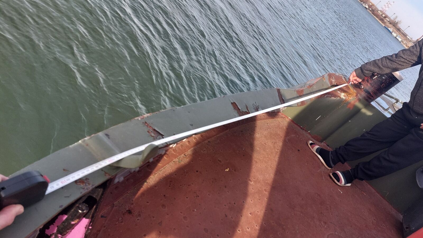 Damage Survey. Measurements onboard the vessel