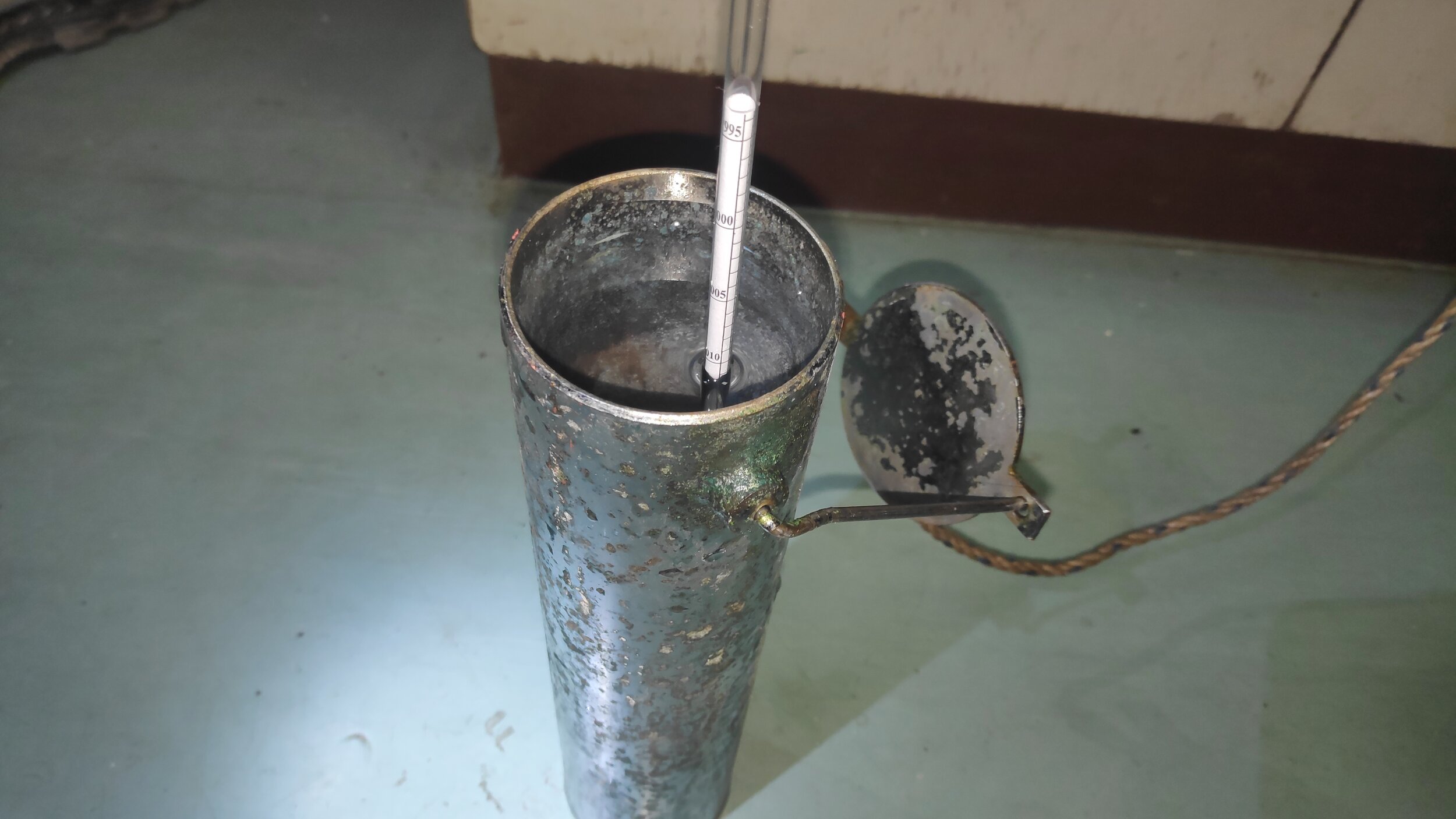 Sea water density checking