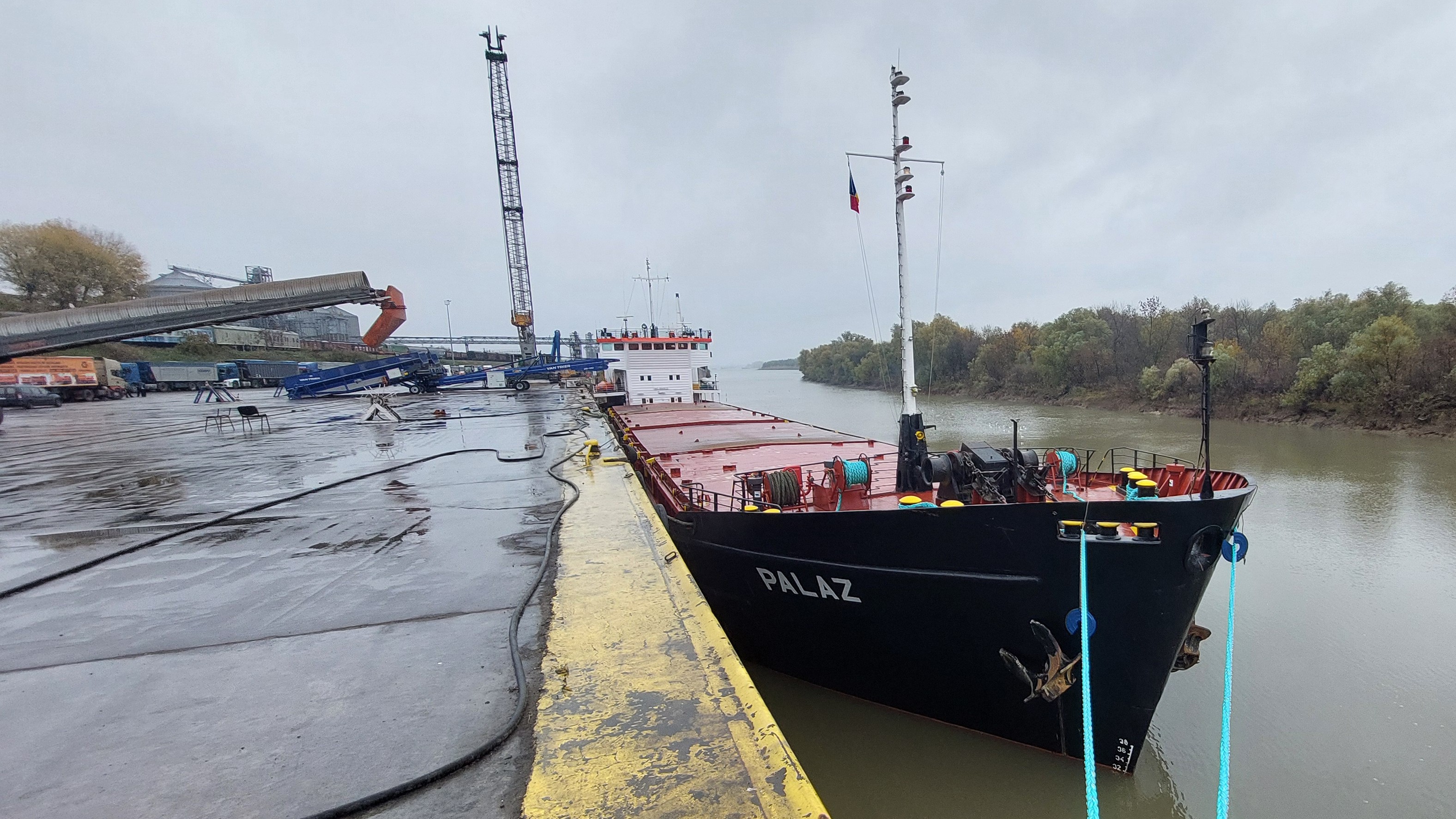 Vessel berthed at Giurgiulesti