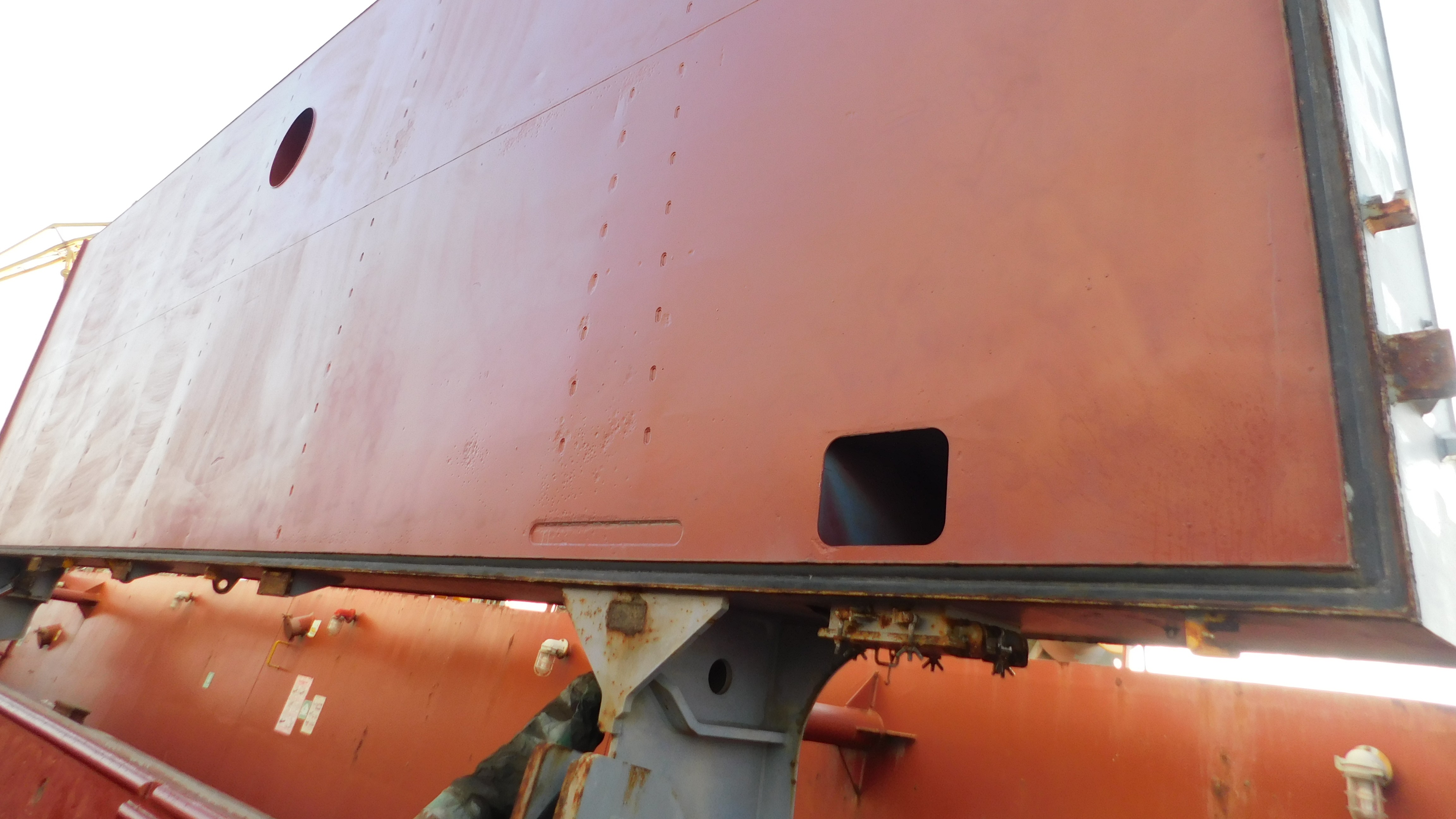 Hatch Cover undersides and rubber seal