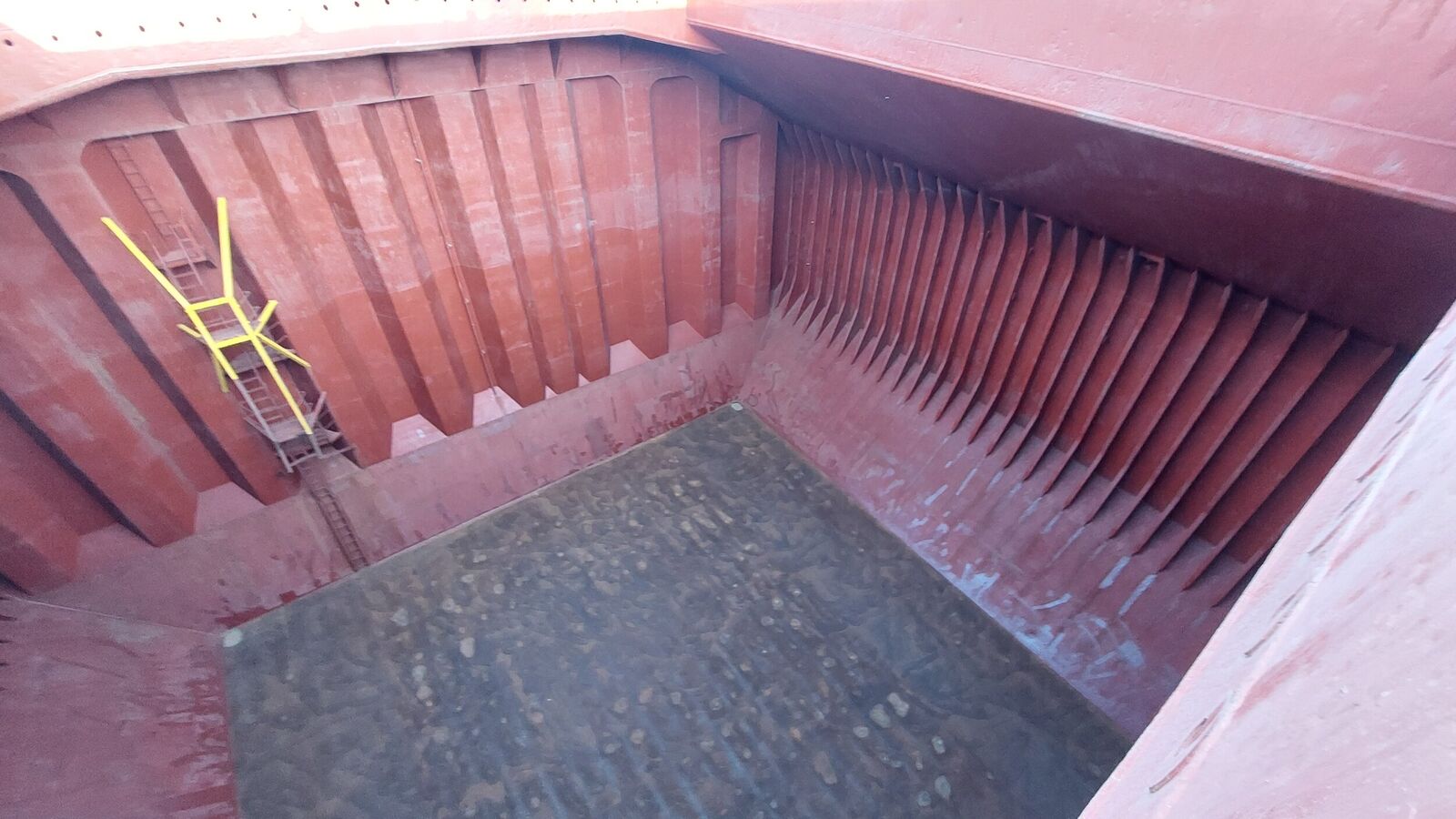 View of cargo hold from the coaming