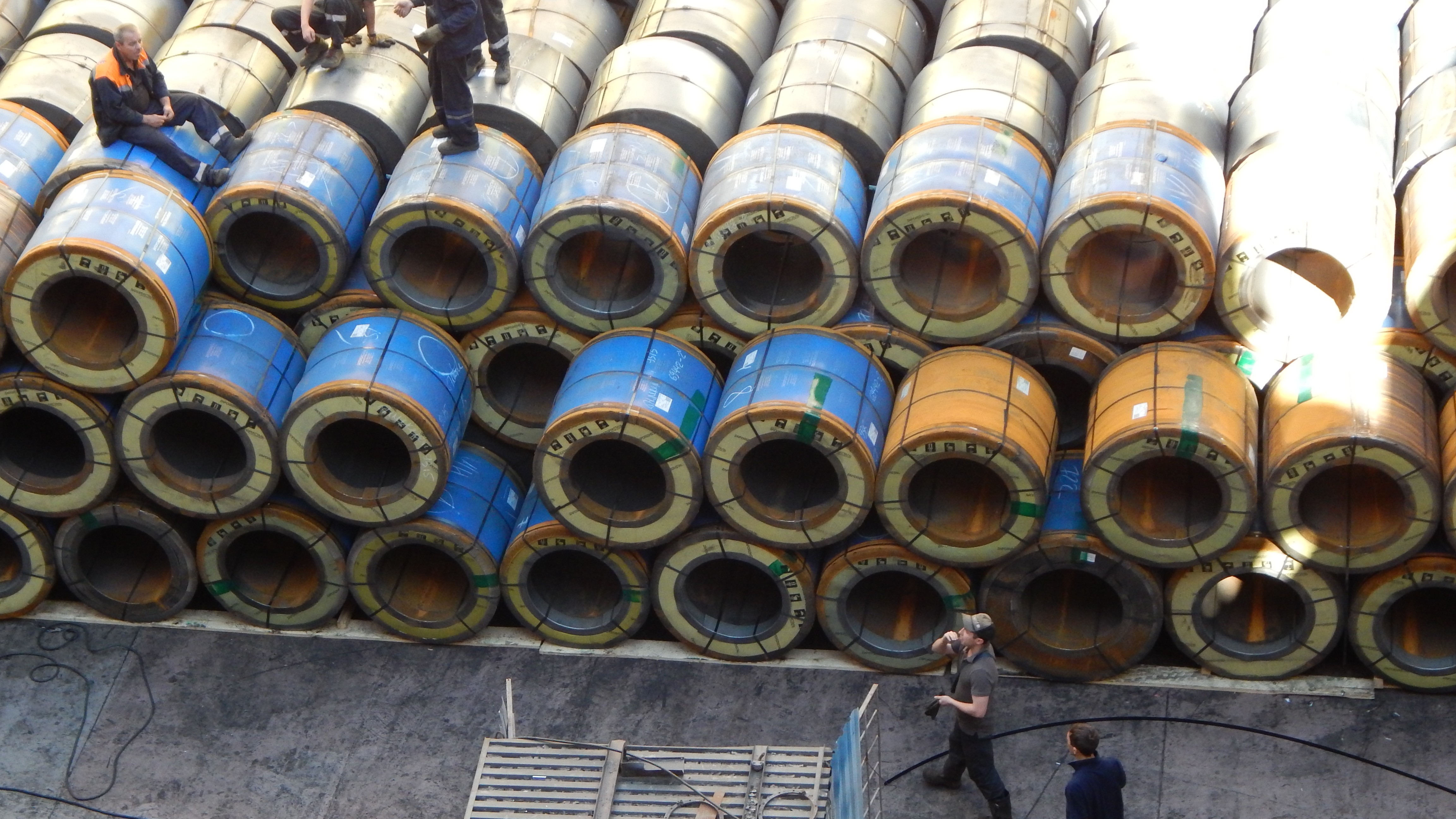 Cold rolled coils loaded in hold