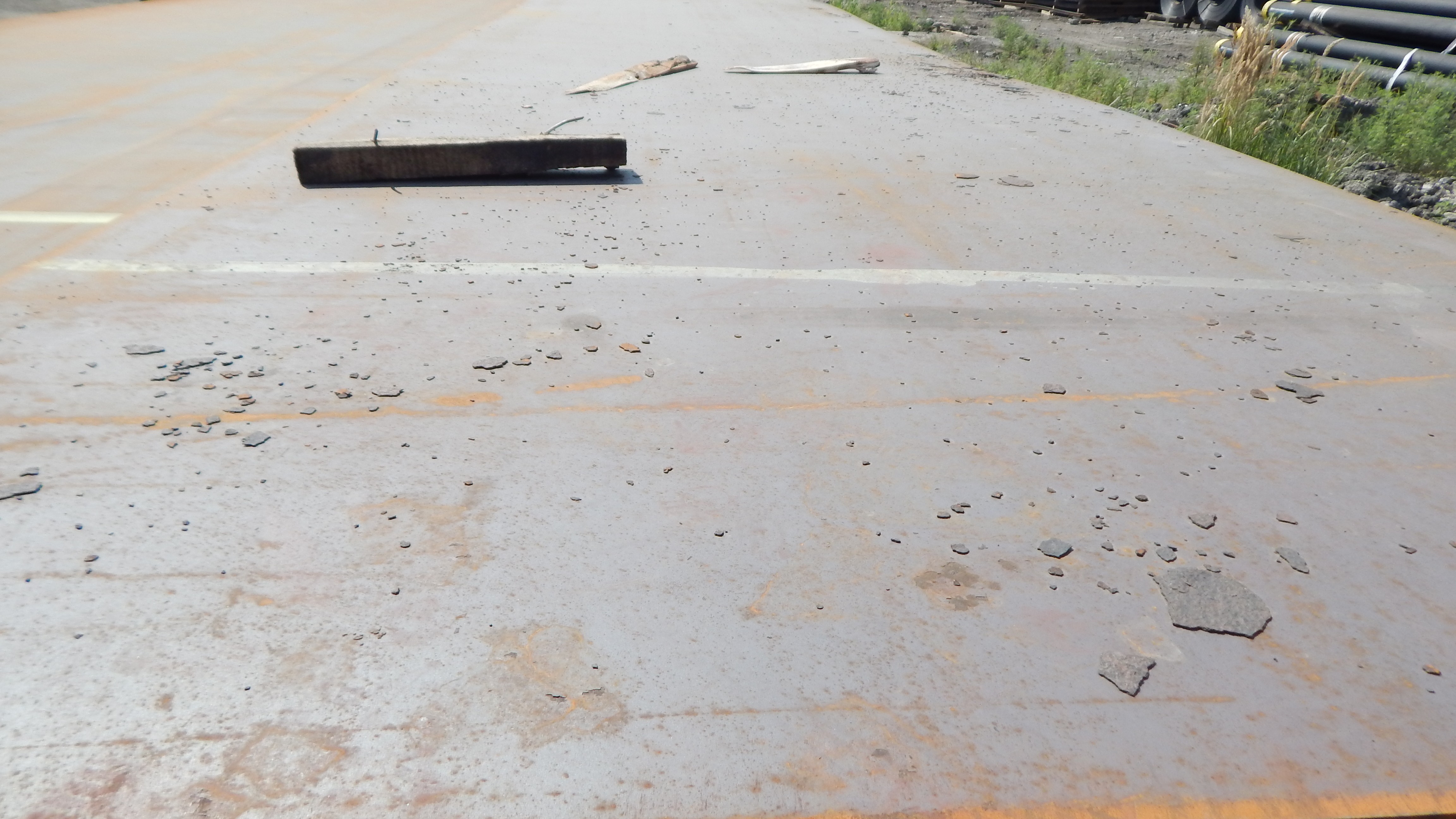 Surface rust condition of hot rolled plate - partly rust stained