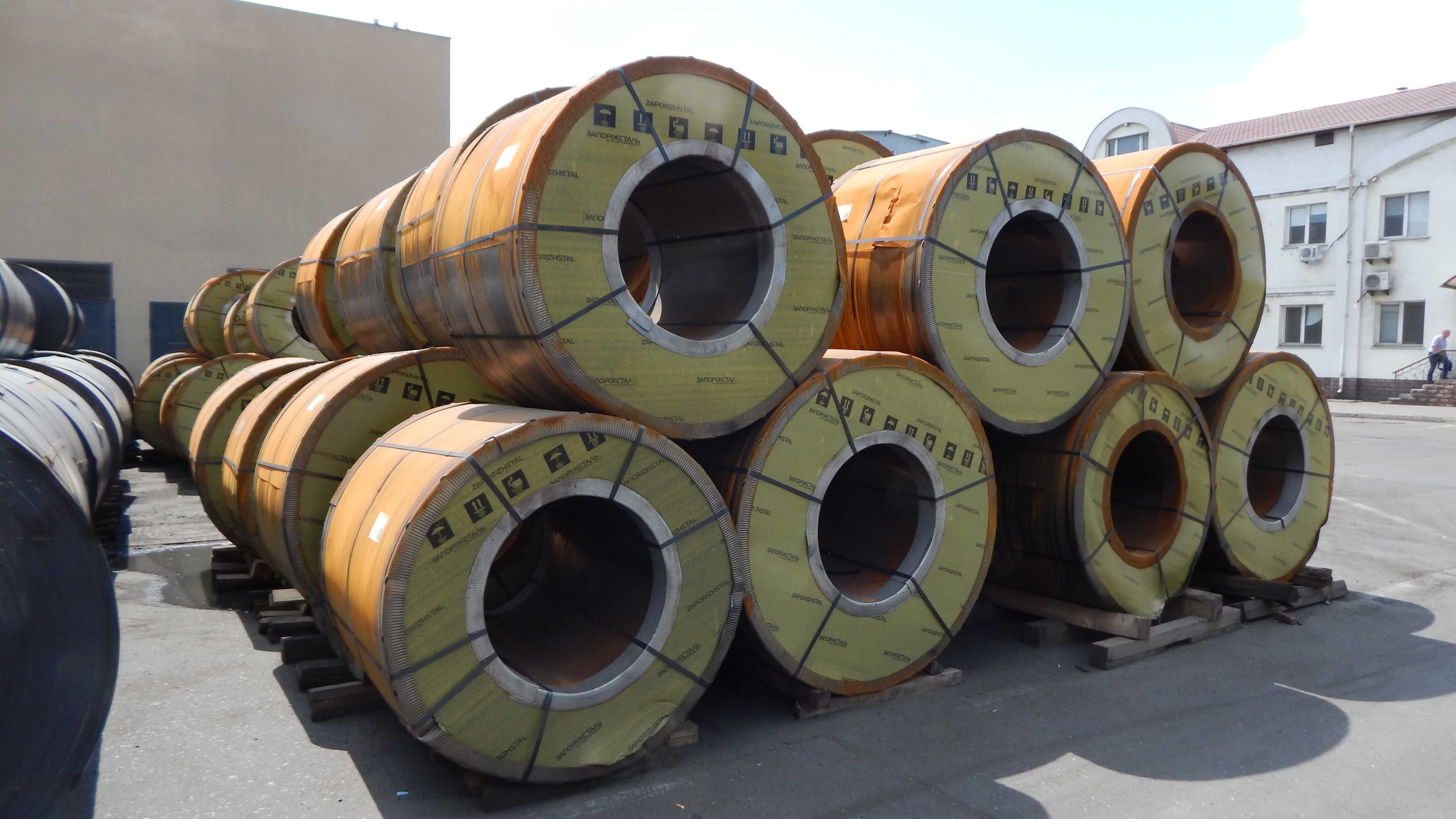 Cold rolled coils at the open storage