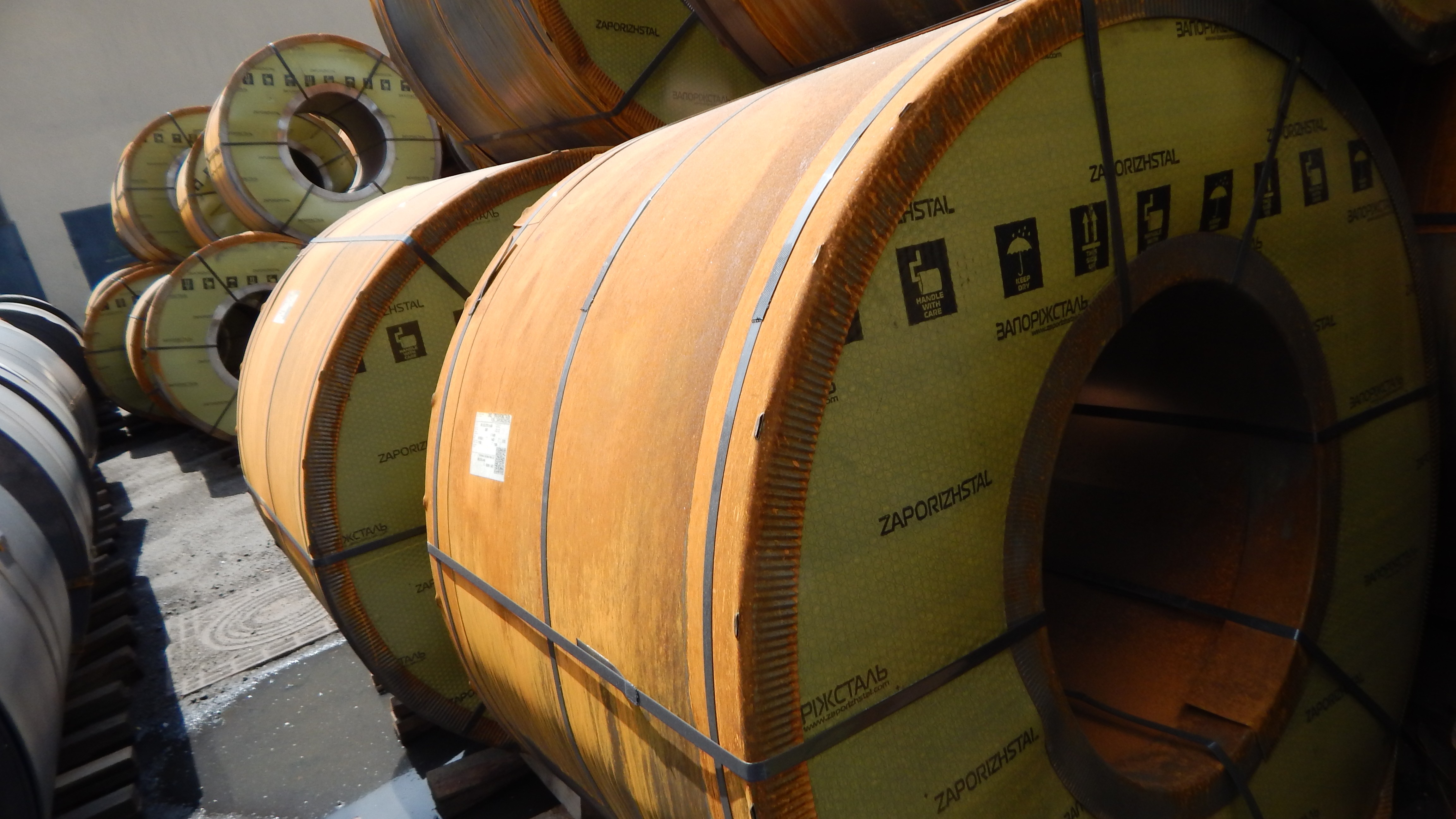 Cold rolled coils at the open storage