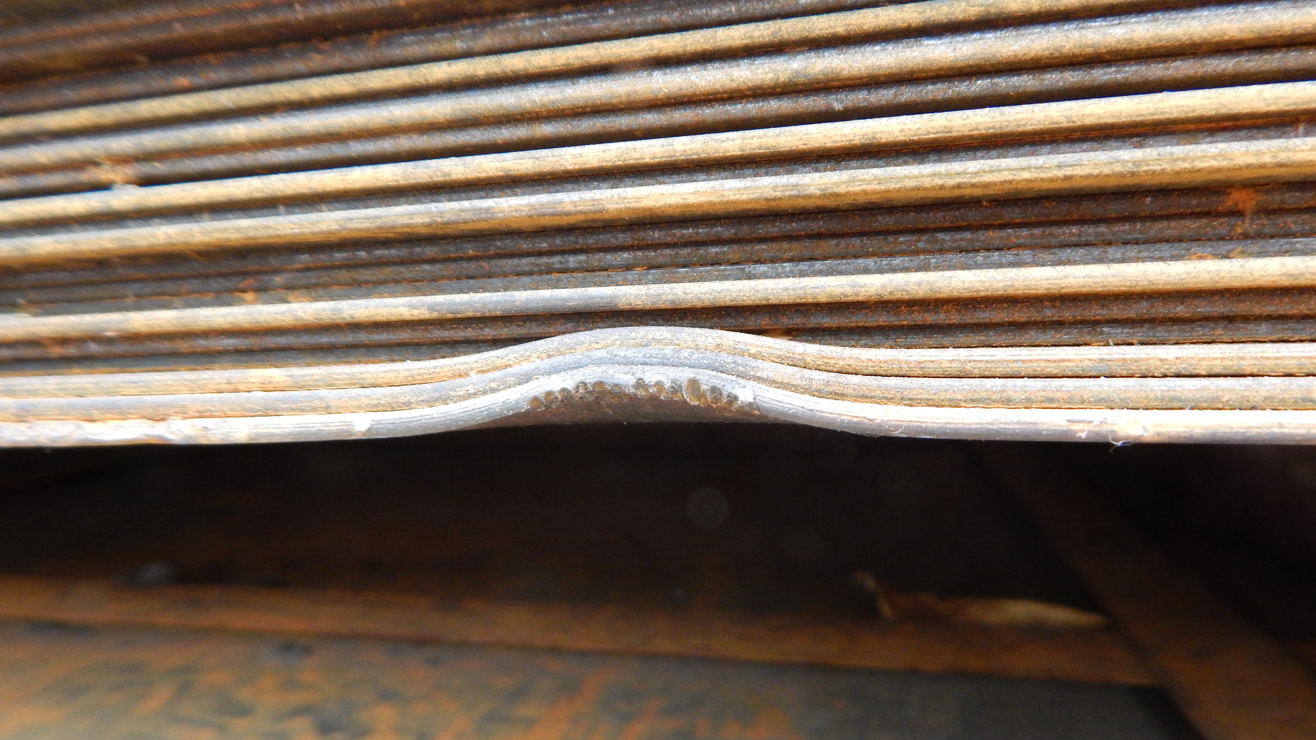 Dented edges of hot rolled sheets