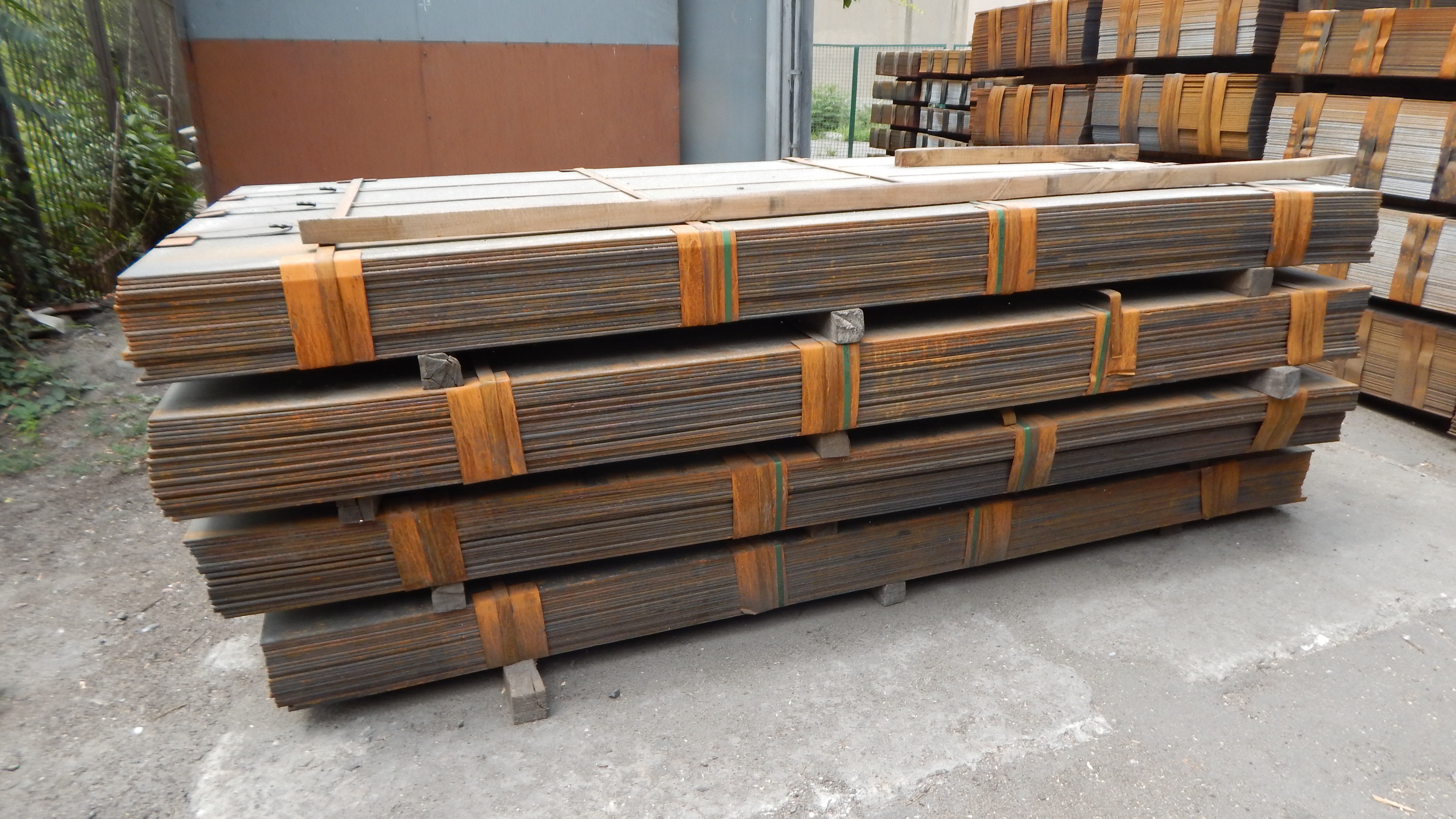 Hot rolled sheets at the open storage