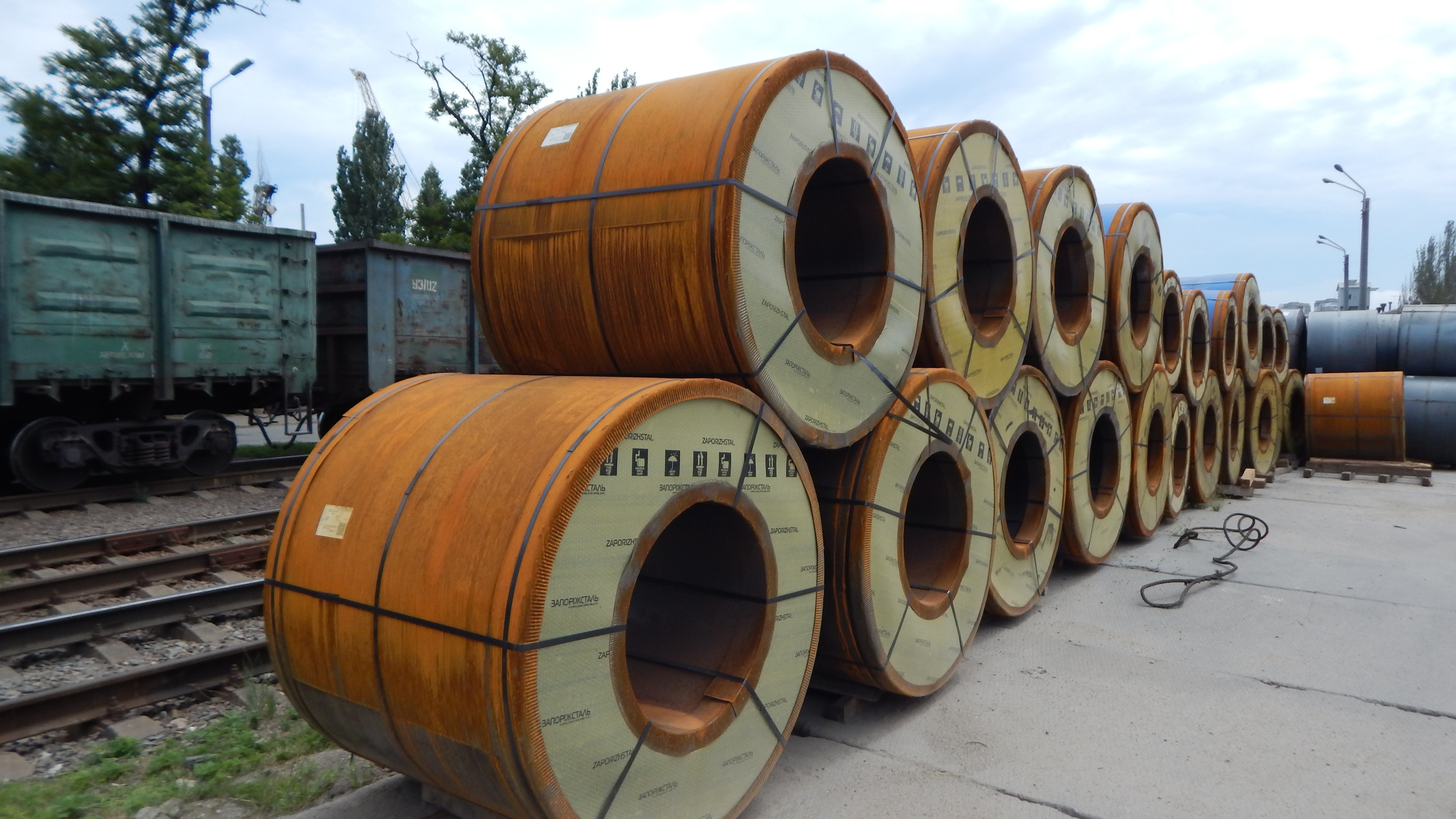 Cold rolled coils at the open storage