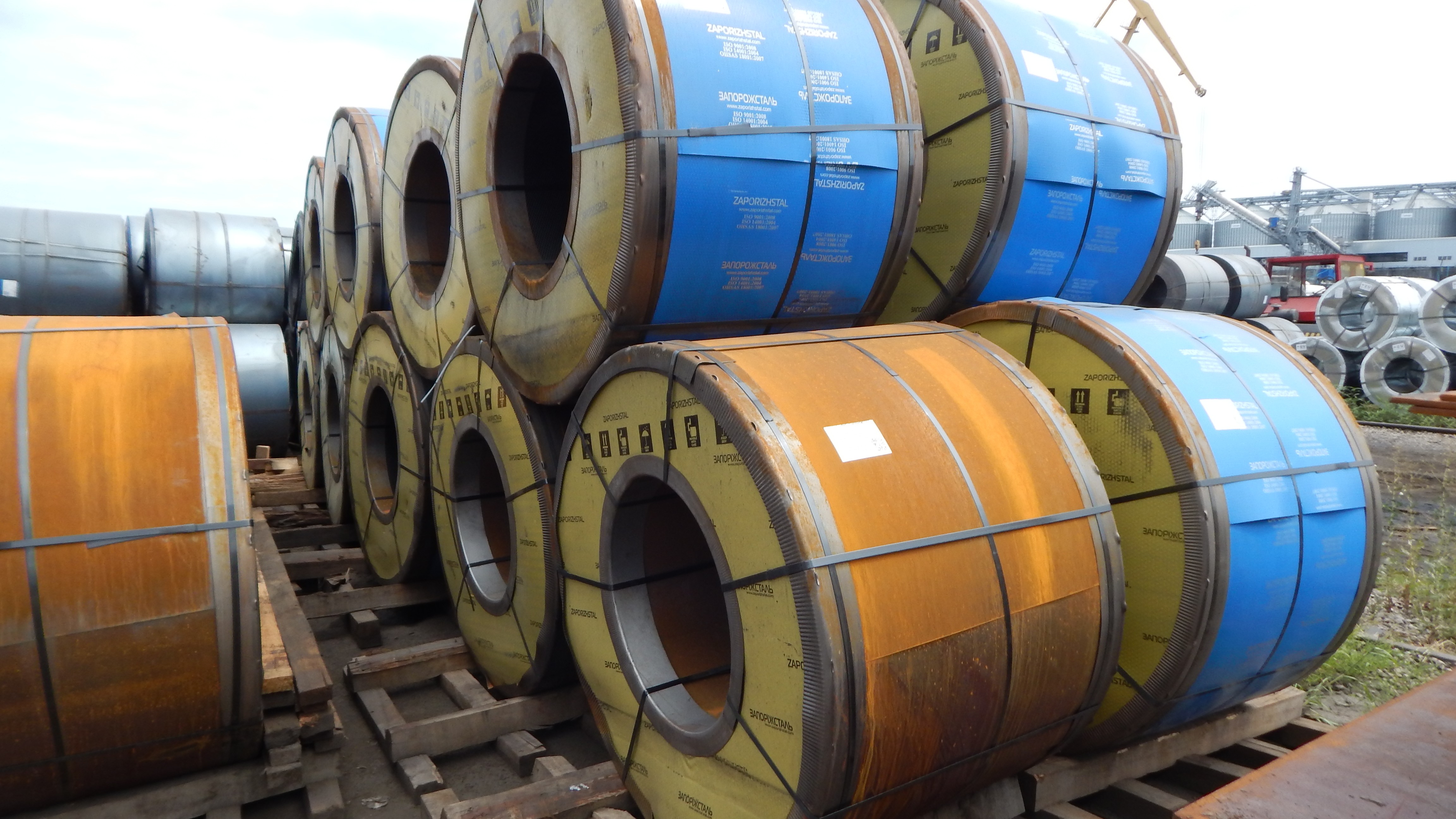 Cold rolled coils at the open storage