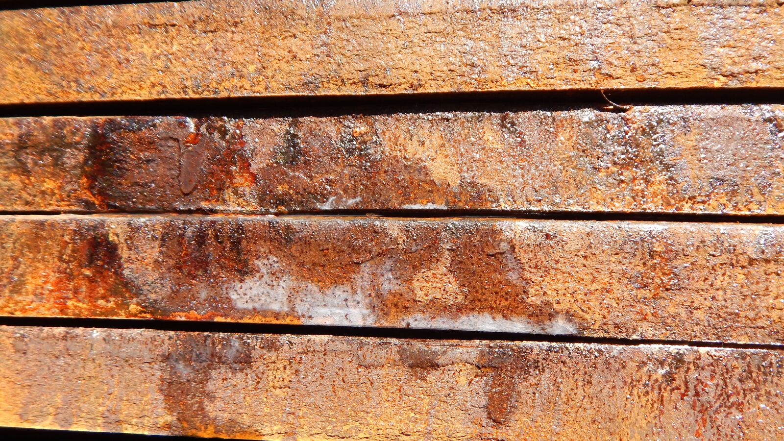 Testing of rusted steel surface by silver nitrate, result positive