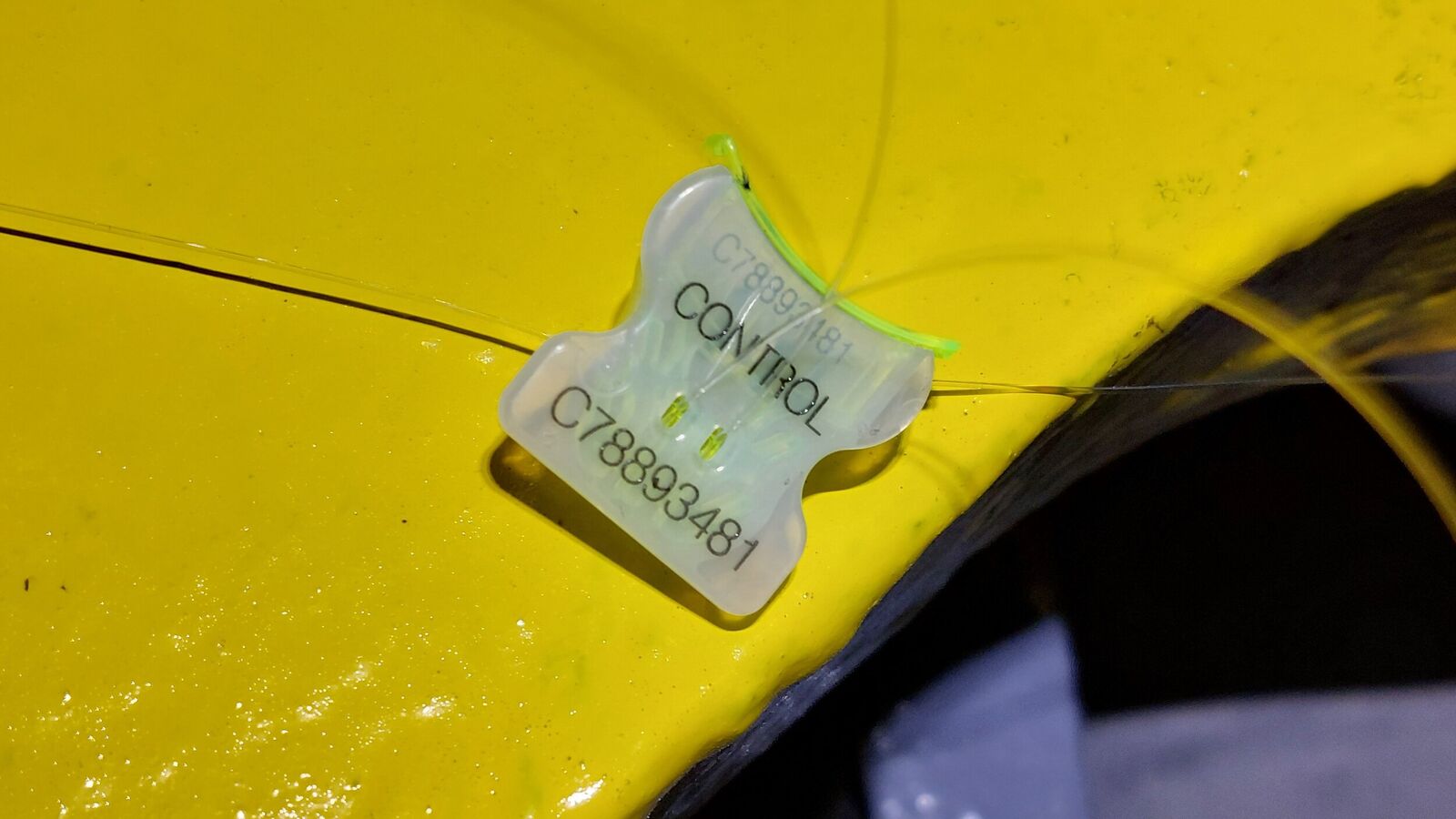 Hold sealed by plastic numbered clip seal