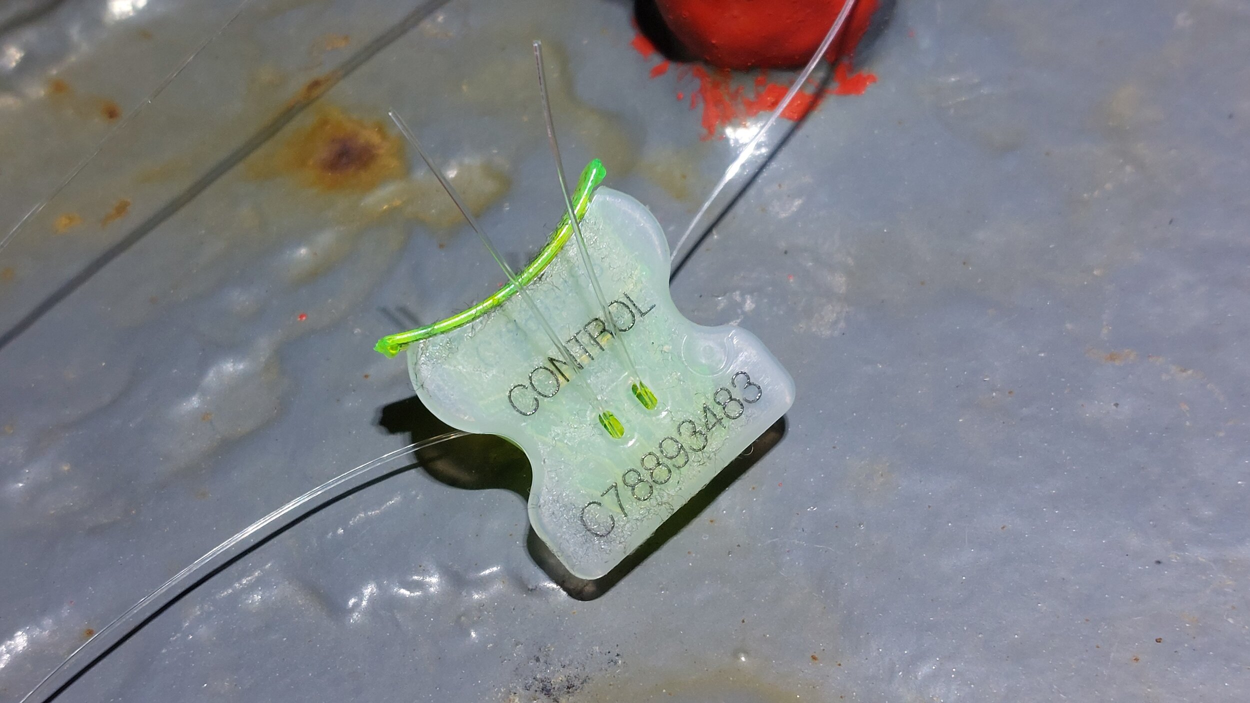 Manhole sealed with plastic numbered clip seal