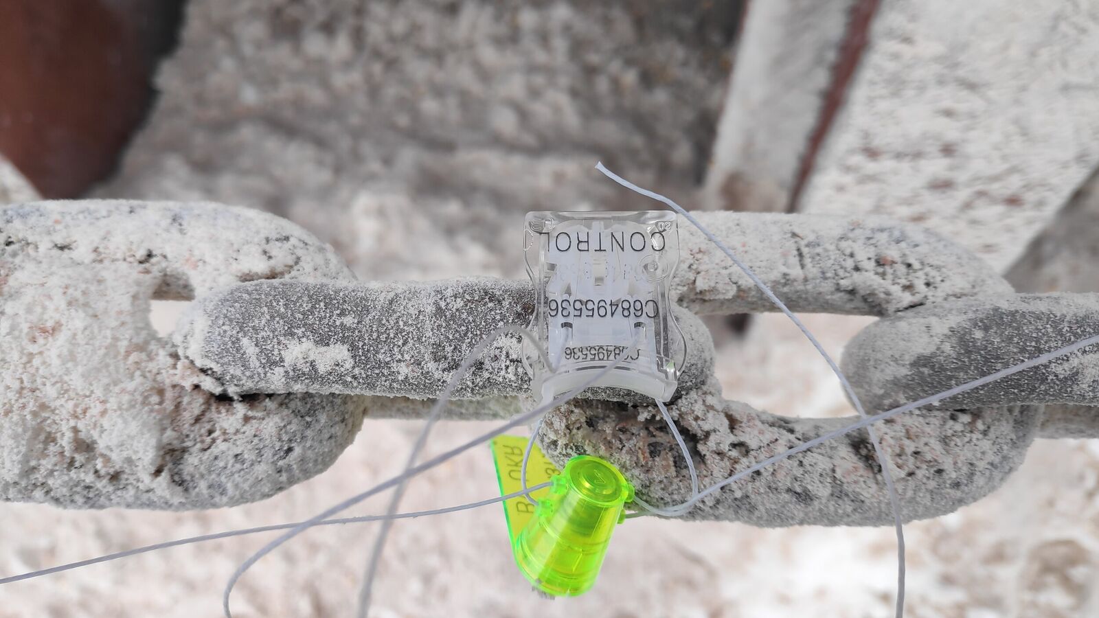 Hold sealed by plastic numbered seals