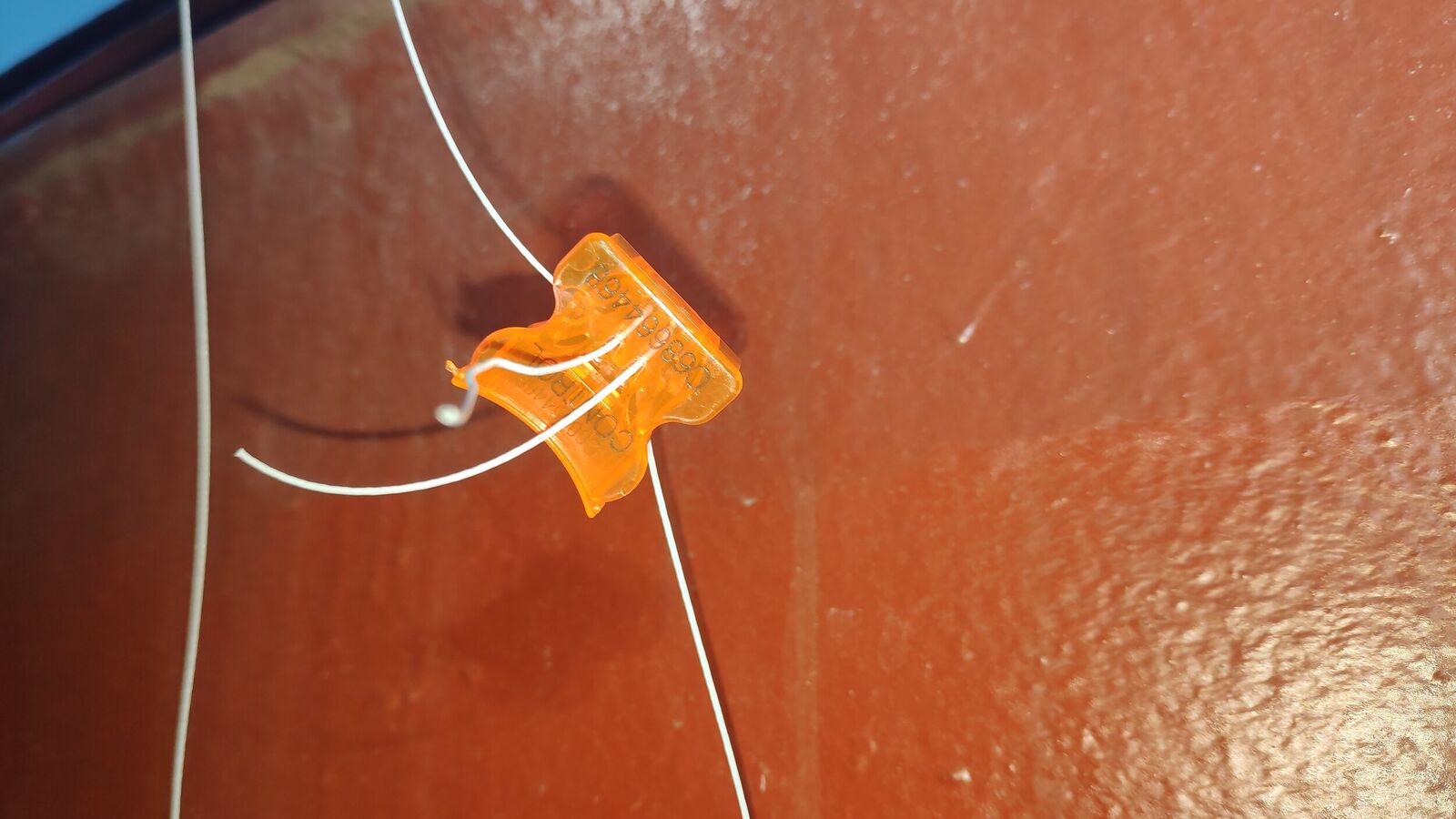 Hold sealed by plastic numbered clip seal