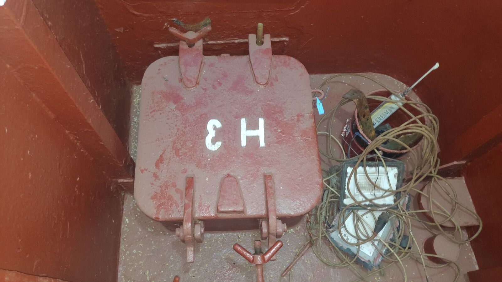 Manhole sealed by plastic numbered seal