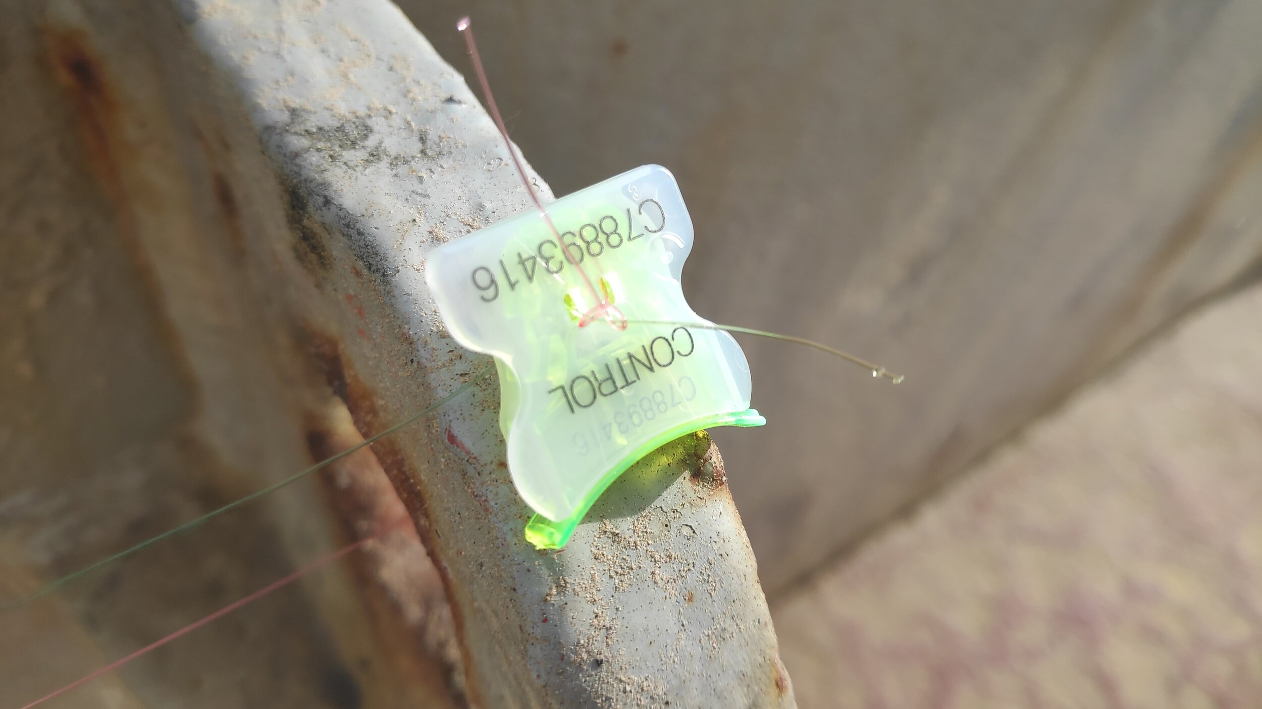 Hold sealed by plastic numbered clip seal