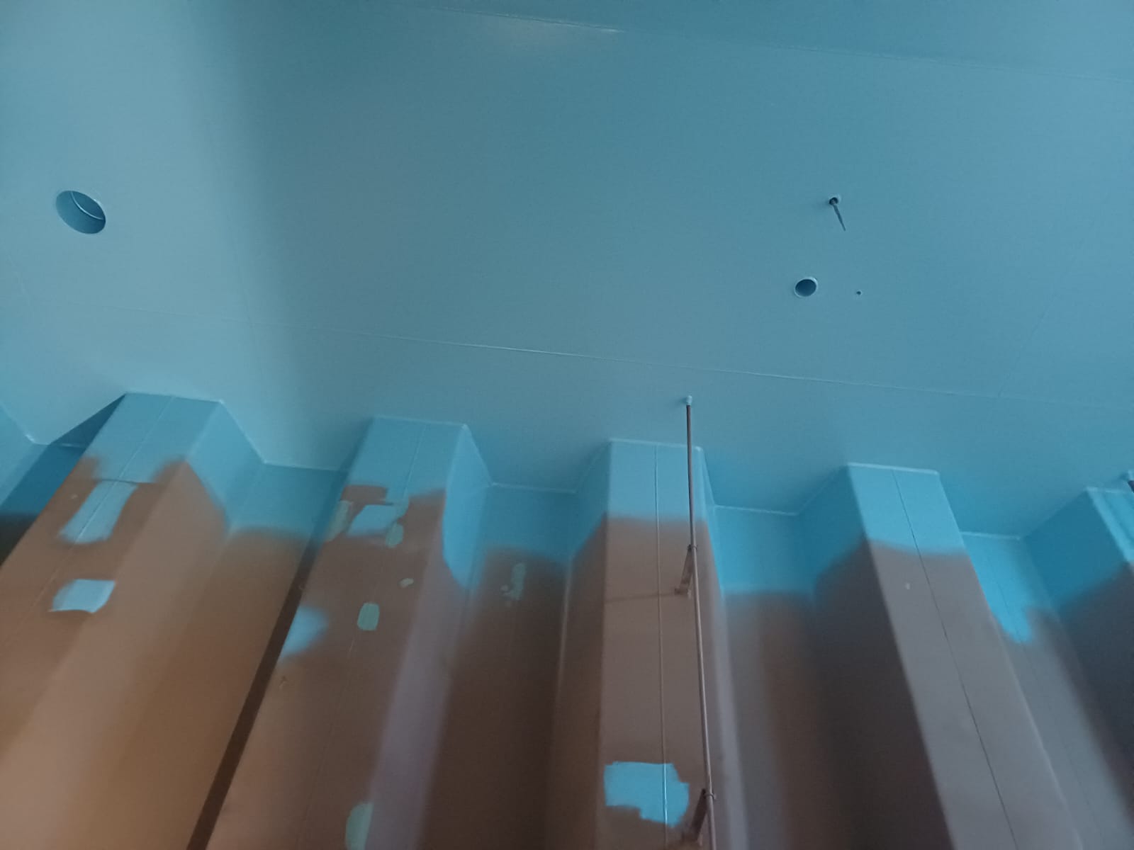 Cleaned and painted cargo tank