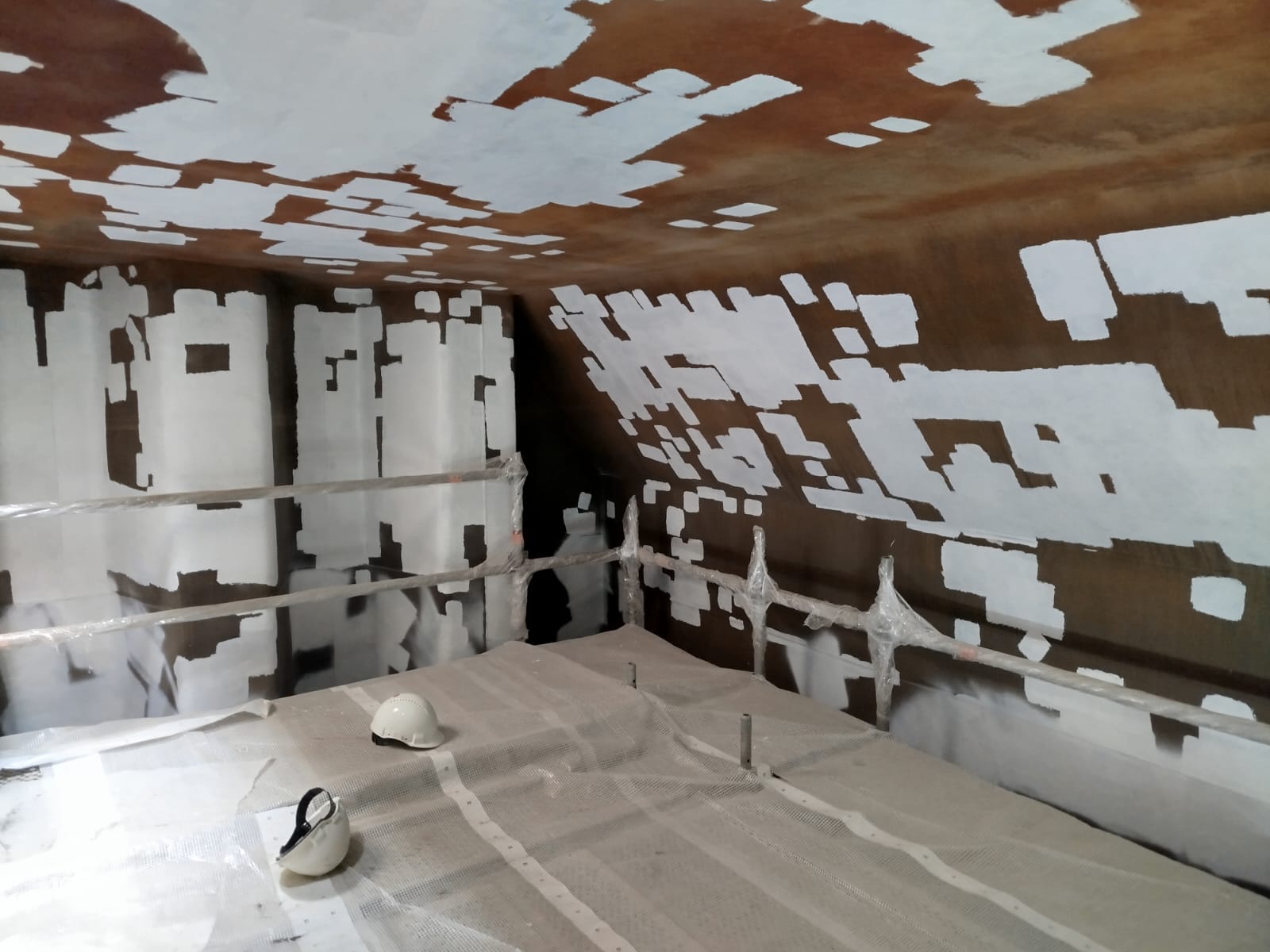 Cleaned and painted cargo tank