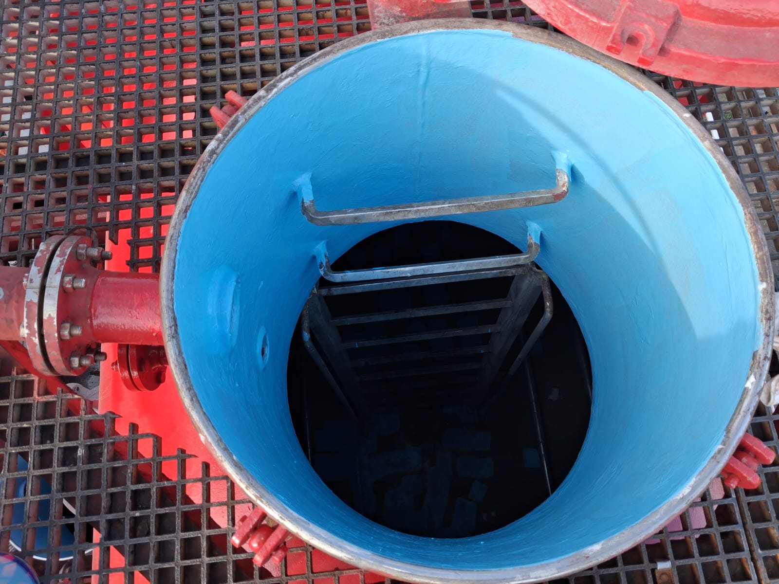 Cleaned and painted cargo tank