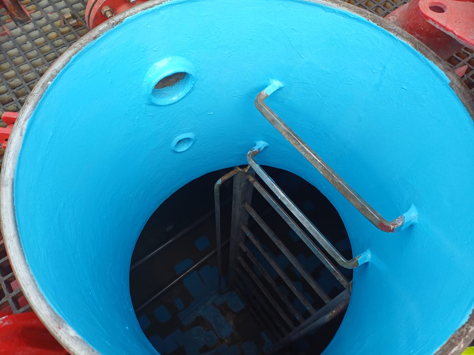 Cleaned and painted cargo tank