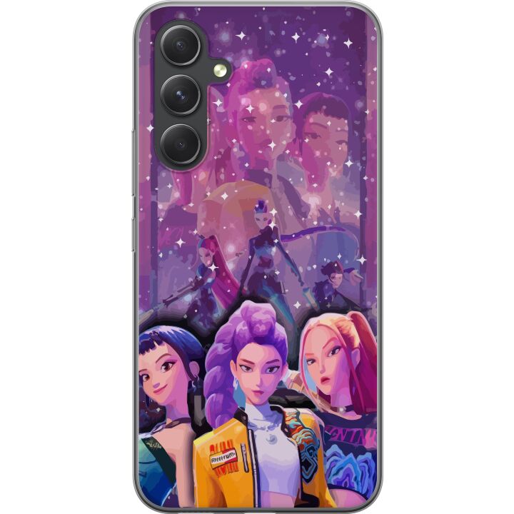 Kompatibelt Mobilskal till Samsung Galaxy A55 Kpop Demon Hunters Zoey Mira Aya United Star Magic Cosmic Energy