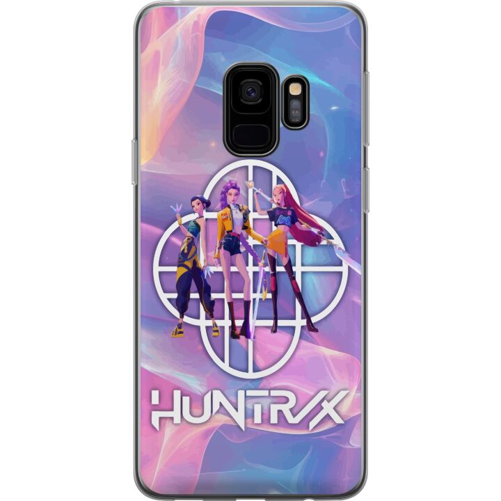 Kompatibelt Mobilskal till Samsung Galaxy S9 Huntrix Neon Trio Kpop Demon Hunter Färgstark futuristisk design med tre kvinnliga hjältar i pastell och
