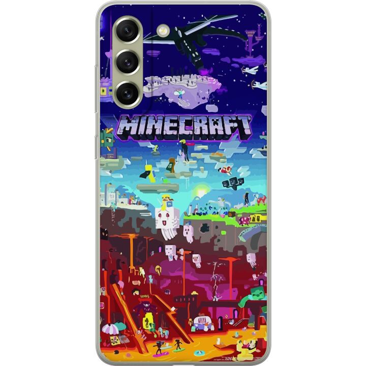 Kompatibelt Mobilskal till Samsung Galaxy S21 FE 5G MineCraft