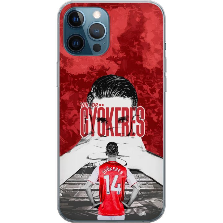 Kompatibelt Mobildeksel til Apple iPhone 12 Pro Viktor Gyökeres Red Passion Design fotballinspirert kunst med sterk energi, kraft og sportslig følels