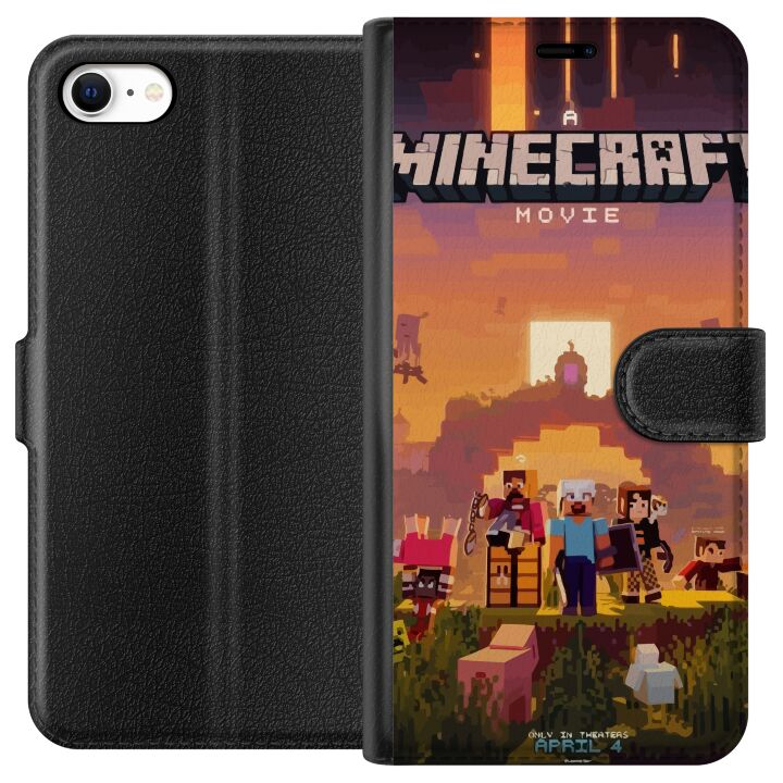 Kompatibelt Lommeboketui til Apple iPhone 6 Minecraft Pixel Blokkbyggespill