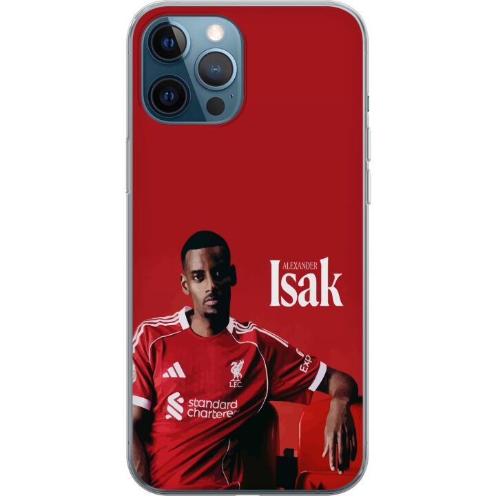 Kompatibelt Mobildeksel til Apple iPhone 12 Pro Alexander Isak fotballplakat Liverpool skjorte Sveriges landslagspiller angriper Premier League spiss