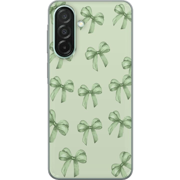 Kompatibelt Mobilskal till Samsung Galaxy A26 Gröna rosetter mönster sött pastell bow mönster sömlös presentband estetisk bakgrund design poster