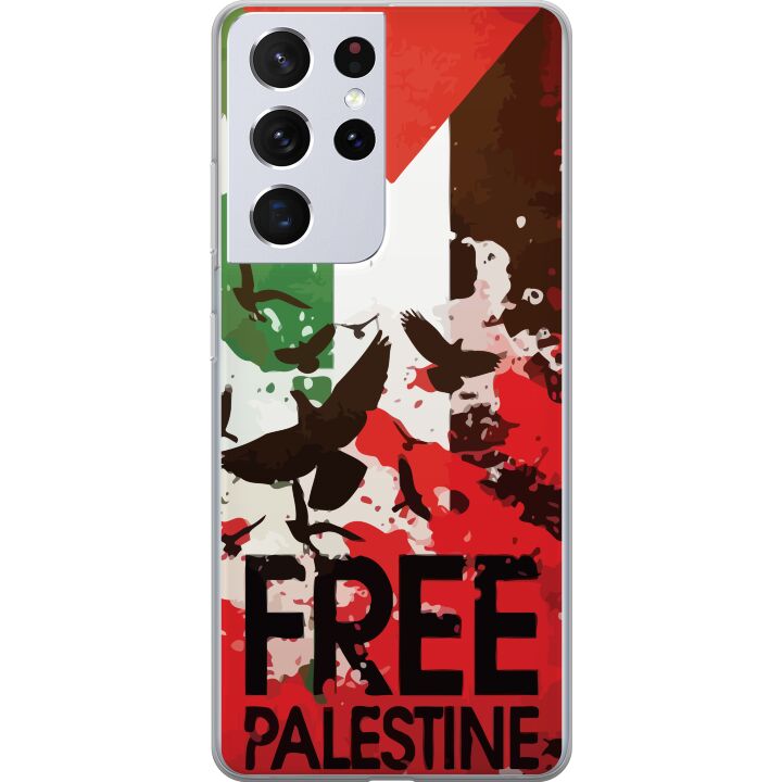 Kompatibelt Mobilskal till Samsung Galaxy S21 Ultra 5G Free Palestine