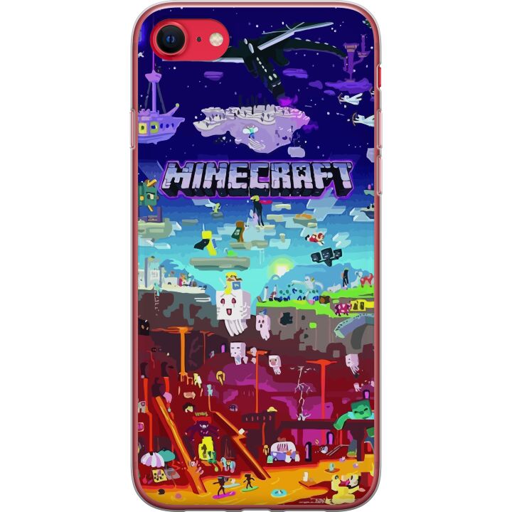 Kompatibelt Mobilskal till Apple iPhone SE (2020) MineCraft