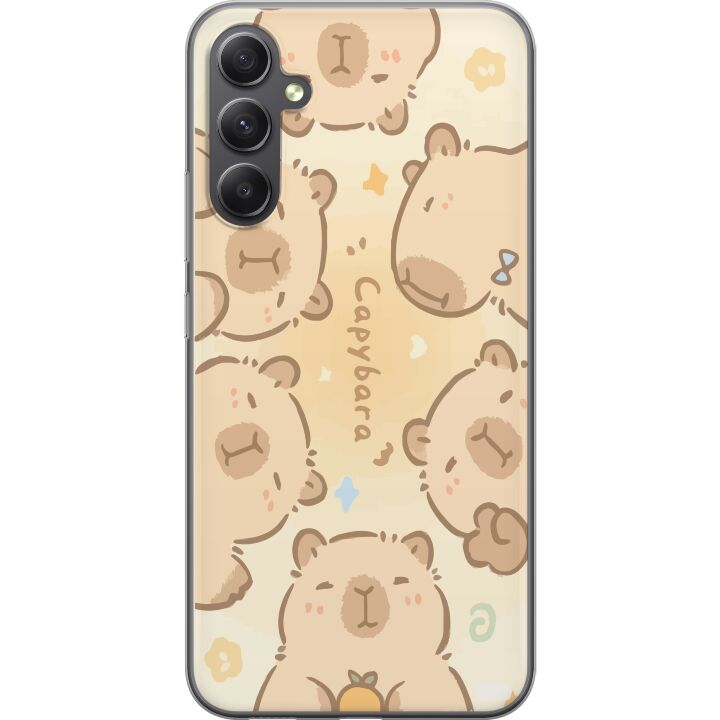 Kompatibelt Mobilskal till Samsung Galaxy A16 5G Capybara Cuties Pastell Design söta capybaror i mjuka färger söt varm stil med charm och lekfull ene