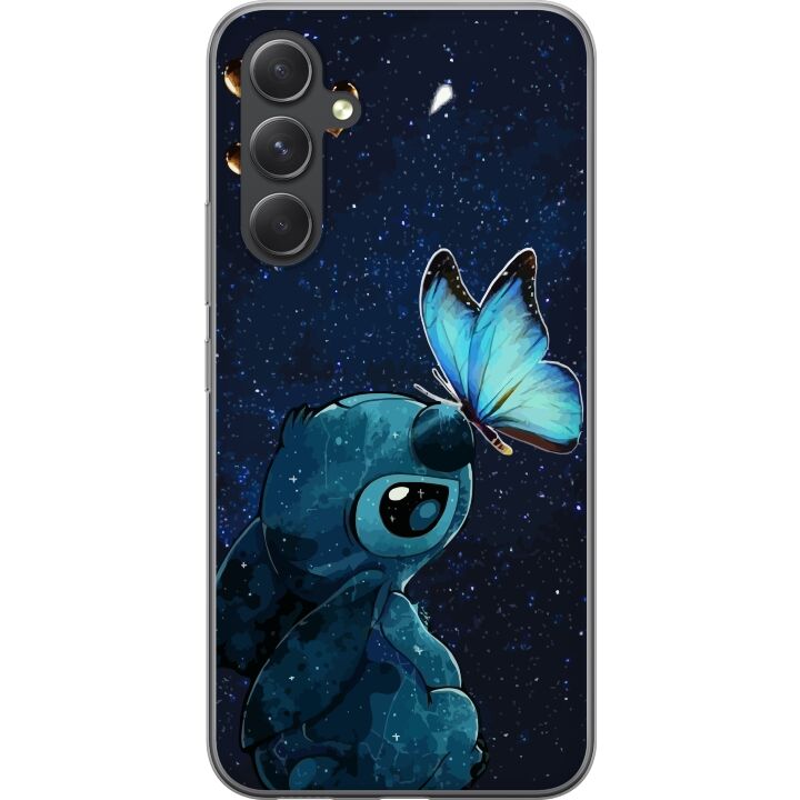 Kompatibelt Mobilskal till Samsung Galaxy A55 Stitch fjärill