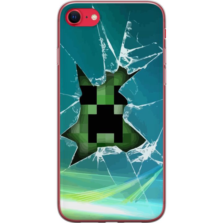 Kompatibelt Mobildeksel til Apple iPhone SE (2020) MineCraft