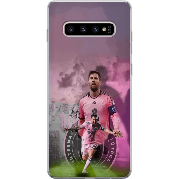 Kompatibelt Mobilskal till Samsung Galaxy S10+ Lionel Messi Inter Miami Argentina ikonisk legend och magisk spelmotor som fortsätter dominera med tek