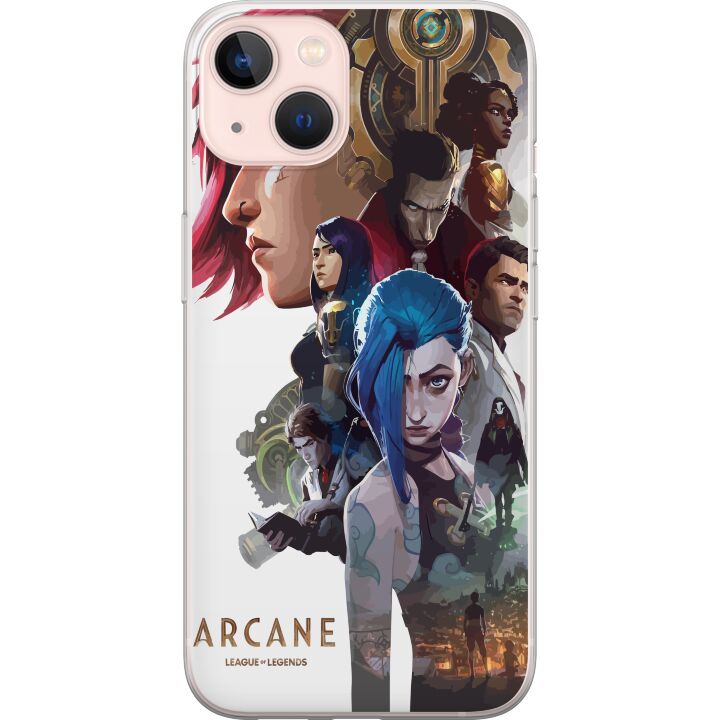 Kompatibelt Mobilskal till Apple iPhone 13 Arcane LoL affisch League of Legends Netflix anime Jinx Vi spelfigurer fanart fantasy konstverk