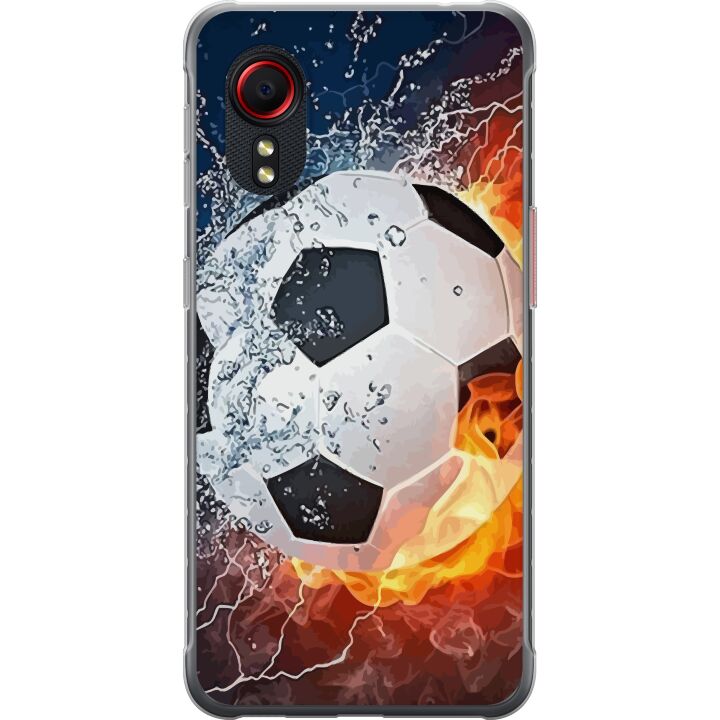 Kompatibelt Mobilskal till Samsung Galaxy Xcover 5 Fotboll Eld