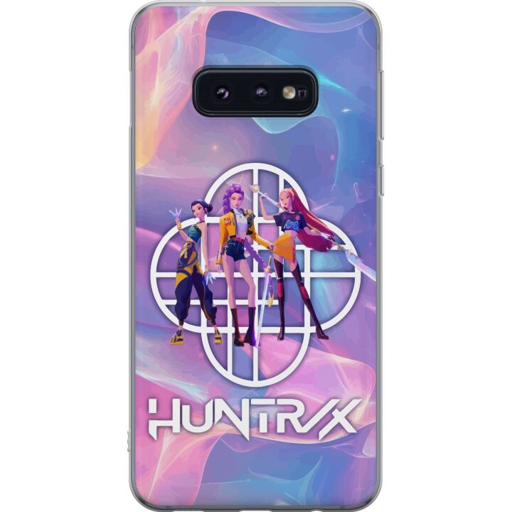 Kompatibelt Mobilskal till Samsung Galaxy S10e Huntrix Neon Trio Kpop Demon Hunter Färgstark futuristisk design med tre kvinnliga hjältar i pastell o