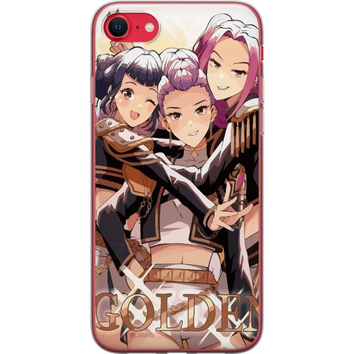 Kompatibelt Mobilskal till Apple iPhone SE (2022) K-Pop Demon Hunters guld och svart anime trio - kraftfull K-pop inspirerad e-sport design med detal
