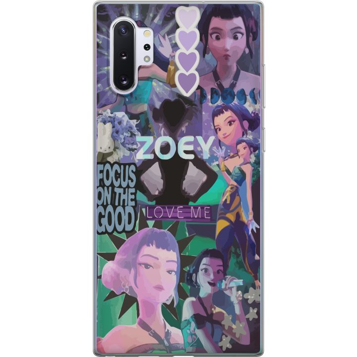 Kompatibelt Mobilskal till Samsung Galaxy Note10+ Kpop Demon Hunters Zoey Aesthetic Purple Love Me Mystic Idol Vibe