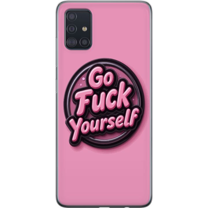 Kompatibelt Mobilskal till Samsung Galaxy A51 Rosa emblemform