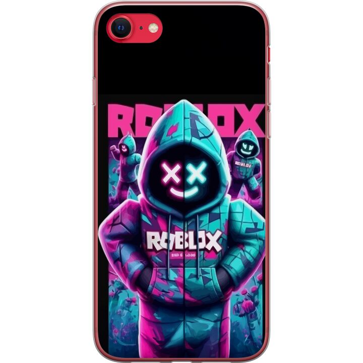 Kompatibelt Mobilskal till Apple iPhone SE (2022) Roblox Hoodie Legend Mystisk Robloxfigur i blå hoodie med futuristiskt neonljus
