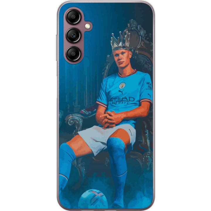 Kompatibelt Mobilskal till Samsung Galaxy A14 5G Erling Haaland Manchester City fotbollsposter Norges anfallare Forward Premier League målskytt kung