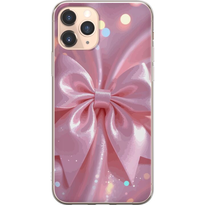 Kompatibelt Mobilskal till Apple iPhone 11 Pro Rosett design - Elegant sidenband illustration med glittereffekt