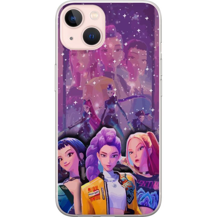 Kompatibelt Mobilskal till Apple iPhone 13 Kpop Demon Hunters Zoey Mira Aya United Star Magic Cosmic Energy