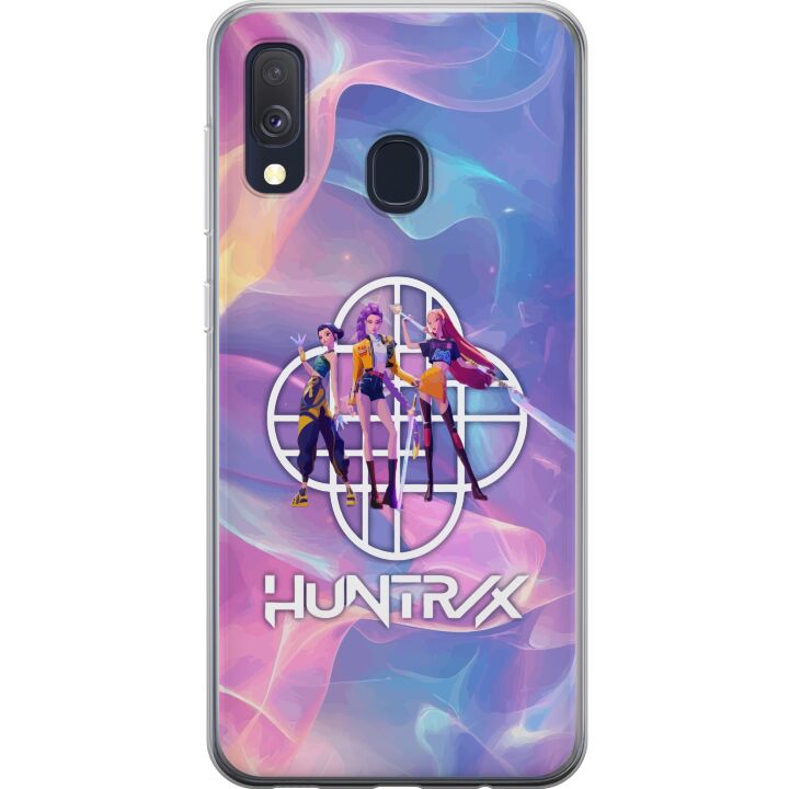 Kompatibelt Mobilskal till Samsung Galaxy A40 KPop Demon Hunters 2 HuntrX pastellmotiv med mjuka färger och futuristisk stil