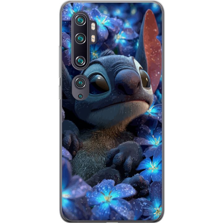 Kompatibelt Mobildeksel til Xiaomi Mi Note 10 Stitch Blant Blomster
